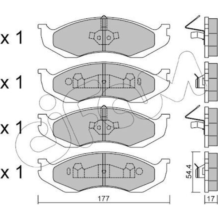 CIFAM Bremsbelagsatz, Scheibenbremse 822-218-0