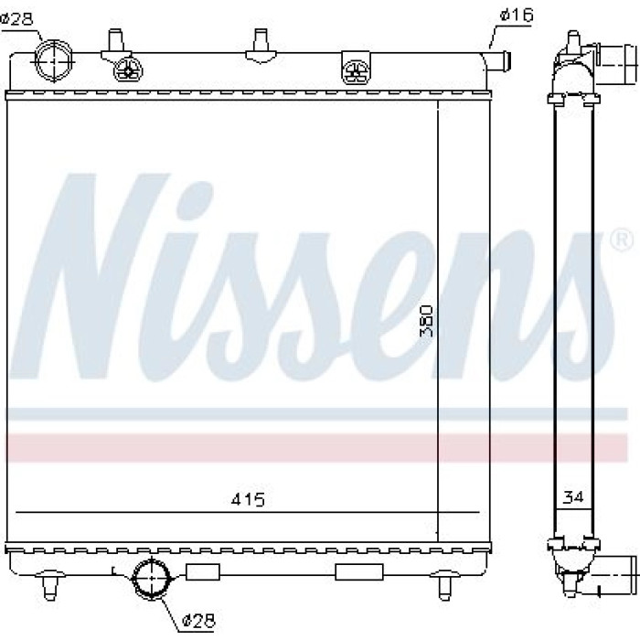 Nissens Wasserkühler PKW 63505 Nissens Wasserkühler PKW 63505