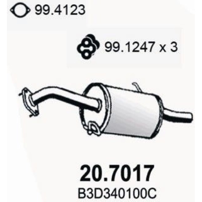 ASSO Endschalldämpfer 20.7017 ASSO Endschalldämpfer 20.7017