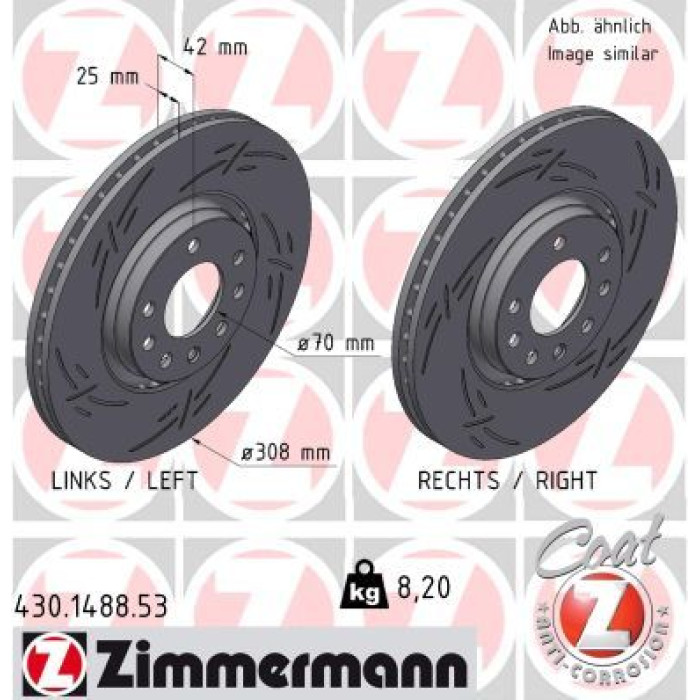 Zimmermann Bremsscheibe 430.1488.53 Zimmermann Bremsscheibe 430.1488.53