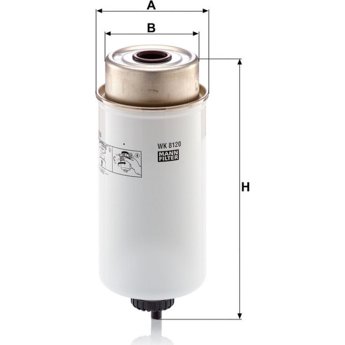 MANN-FILTER Kraftstofffilter Industrie WK 8120