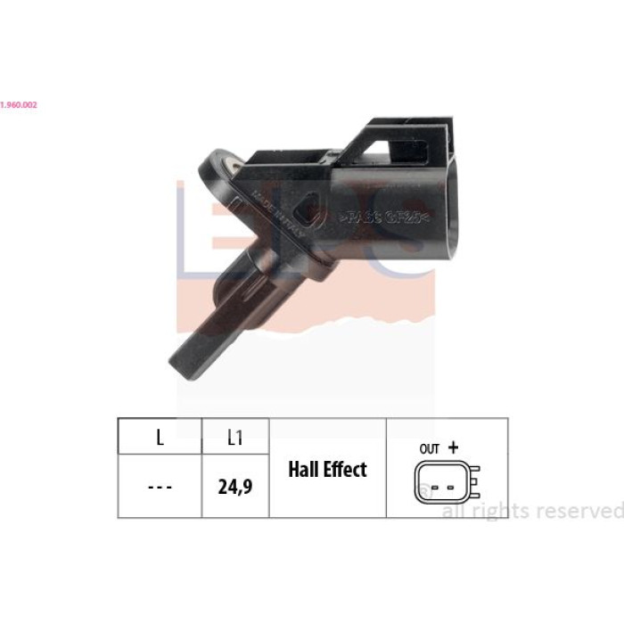 EPS Sensor, Raddrehzahl 1.960.002 EPS Sensor, Raddrehzahl 1.960.002