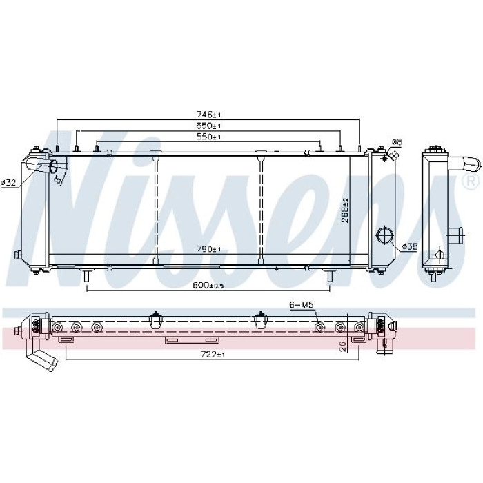 Nissens Wasserkühler PKW 61008 Nissens Wasserkühler PKW 61008