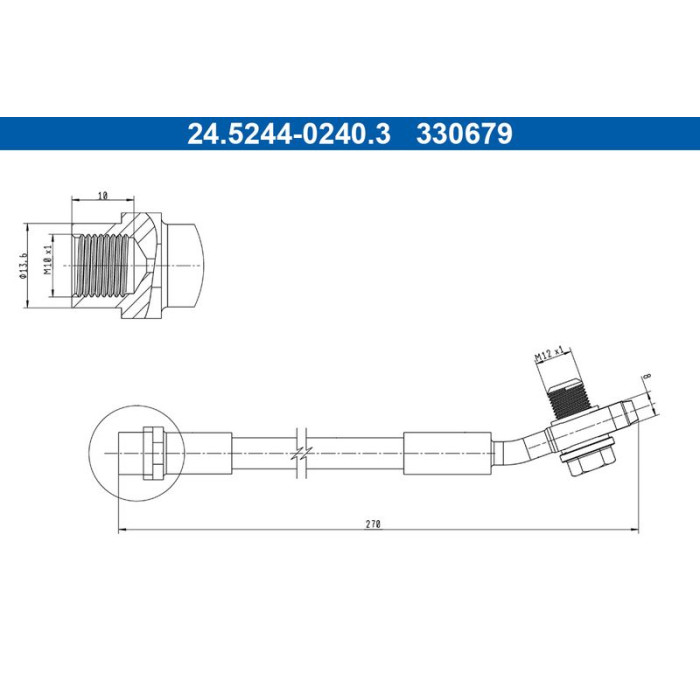 ATE Bremsschlauch 24.5244-0240.3 ATE Bremsschlauch 24.5244-0240.3