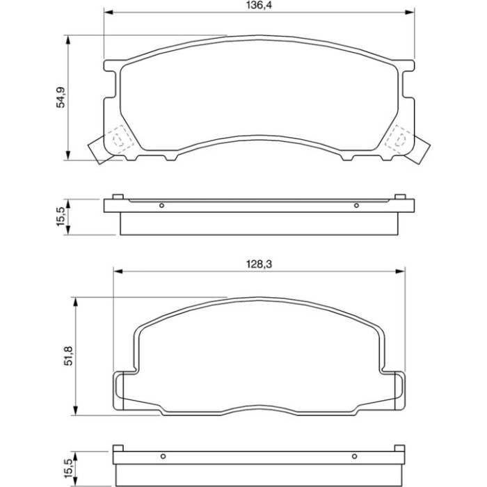 0 986 424 183 Bosch Bremsbelagsatz 0 986 424 183 0 986 424 183 Bosch Bremsbelagsatz 0 986 424 183