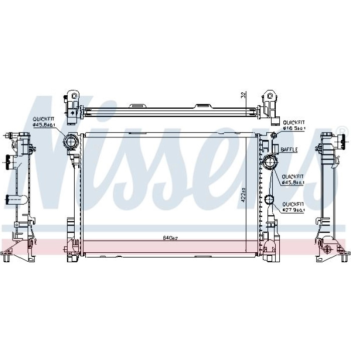 Nissens Wasserkühler PKW 67167 Nissens Wasserkühler PKW 67167