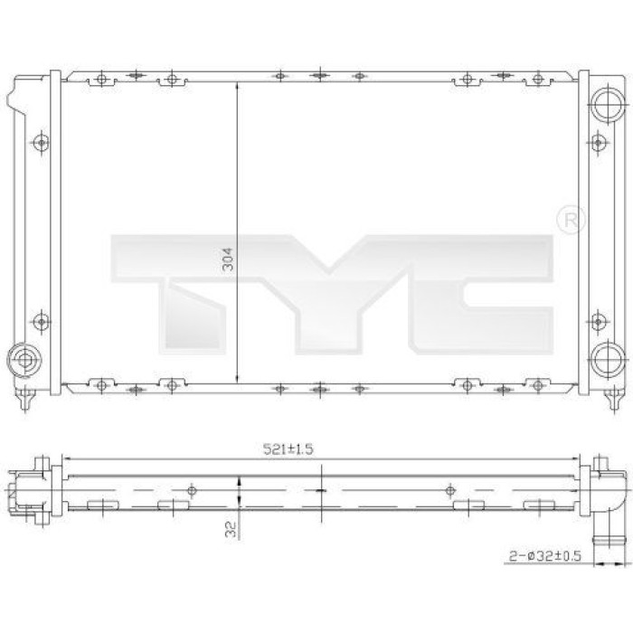 TYC Motorkühler 737-0019 TYC Motorkühler 737-0019