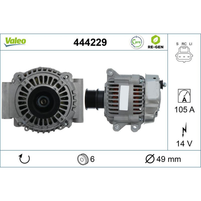 Valeo Lichtmaschine 444229 Valeo Lichtmaschine 444229