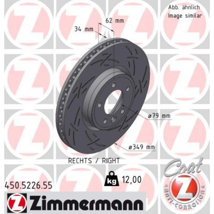 Zimmermann Bremsscheibe 450.5226.55 Zimmermann Bremsscheibe 450.5226.55