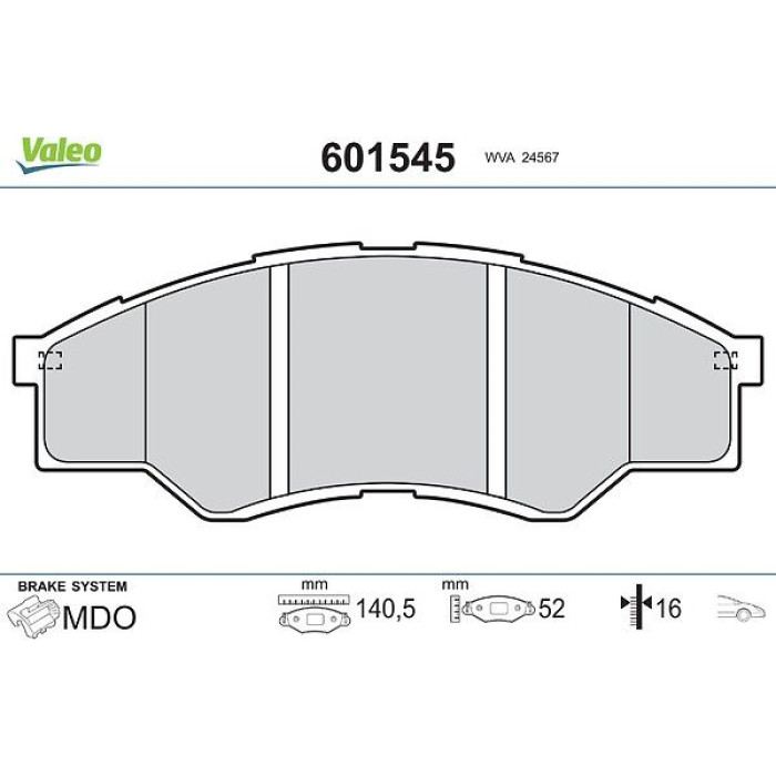 Valeo Bremsbelagsatz 601545