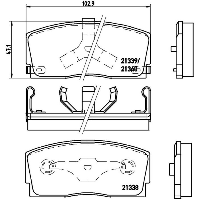 BREMBO Bremsbelagsatz, Scheibenbremse P 16 005 BREMBO Bremsbelagsatz, Scheibenbremse P 16 005