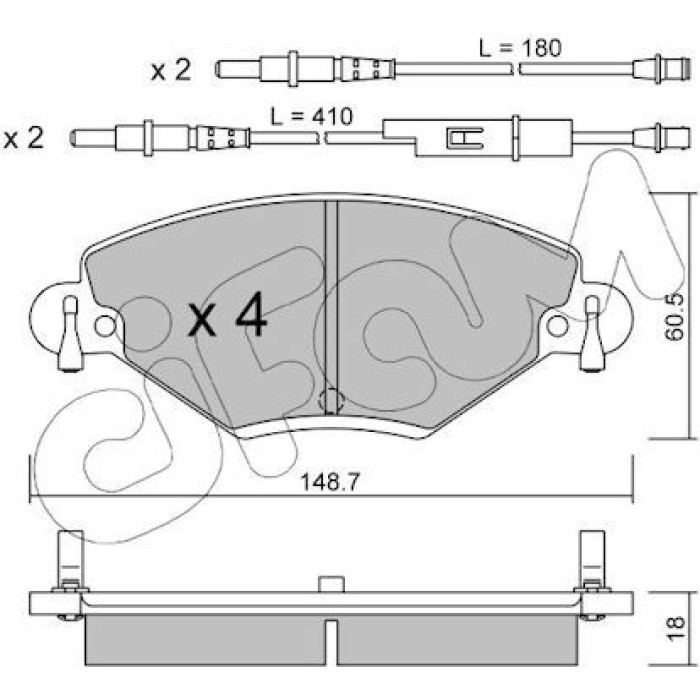 CIFAM Bremsbelagsatz, Scheibenbremse 822-331-0 CIFAM Bremsbelagsatz, Scheibenbremse 822-331-0