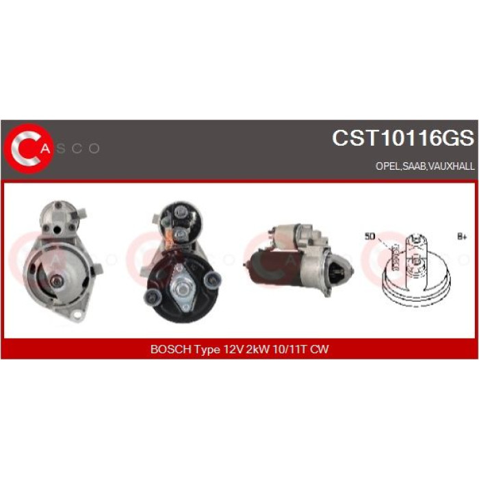 CASCO Anlasser CST10116GS CASCO Anlasser CST10116GS