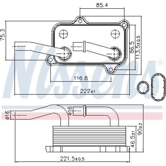 Nissens Ölkühler PKW 90599 Nissens Ölkühler PKW 90599