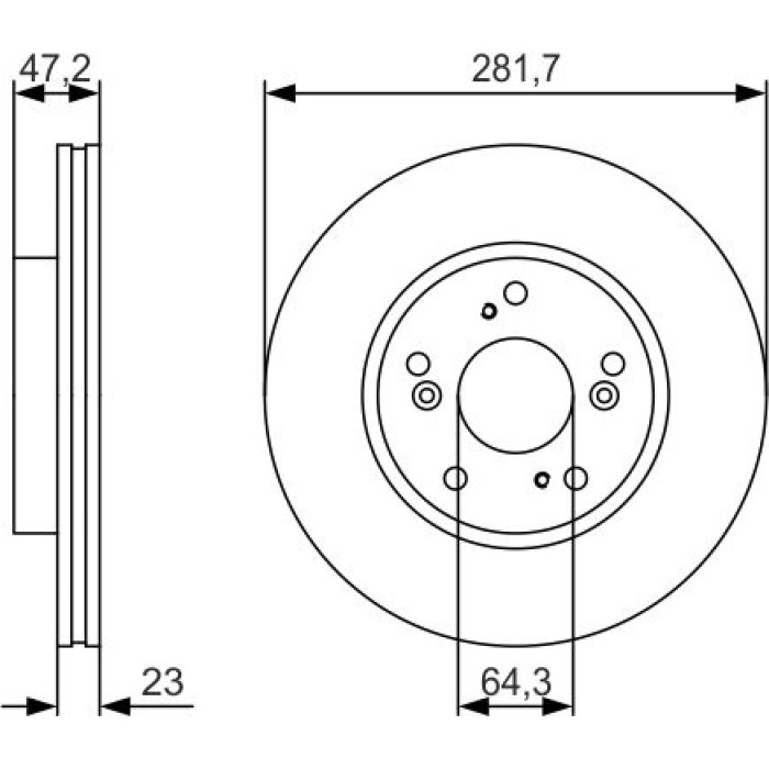 Bosch Bremsscheibe 0 986 479 S47 Bosch Bremsscheibe 0 986 479 S47