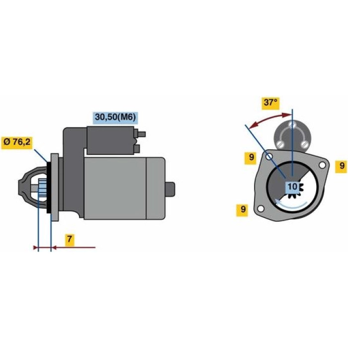 Bosch Anlasser 0001108450