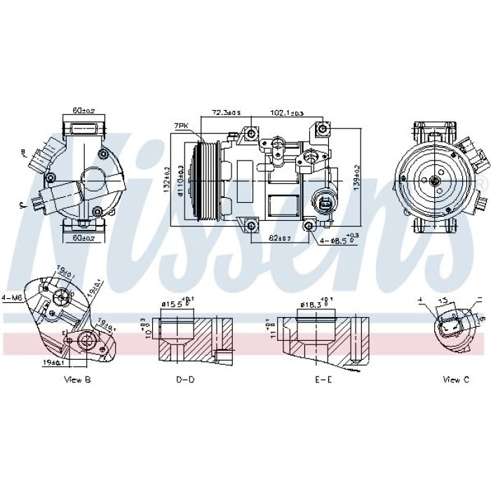 Nissens Klimakompressor PKW 89516 Nissens Klimakompressor PKW 89516