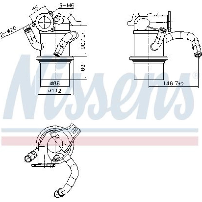 Nissens AGR-Kühler 989422 Nissens AGR-Kühler 989422