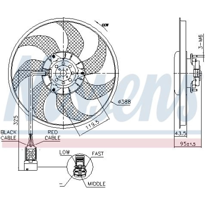 Nissens Kühlerlüfter PKW 850091 Nissens Kühlerlüfter PKW 850091