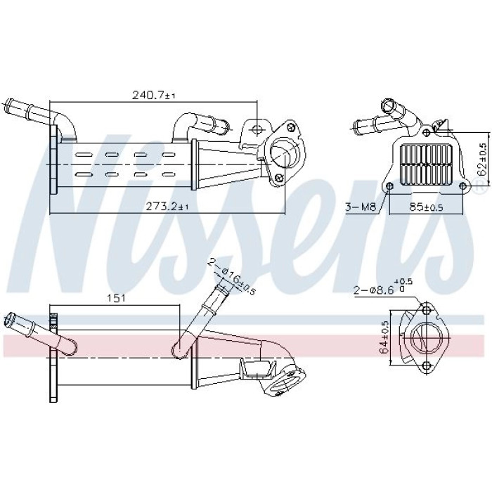 Nissens AGR-Kühler 989451 Nissens AGR-Kühler 989451