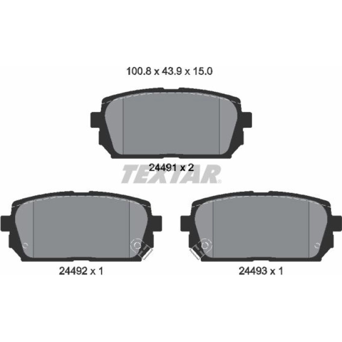 Textar Bremsbelagsatz 2449101 Textar Bremsbelagsatz 2449101