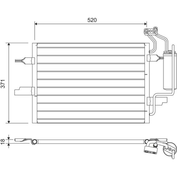 Valeo Klimakondensator 817798 Valeo Klimakondensator 817798