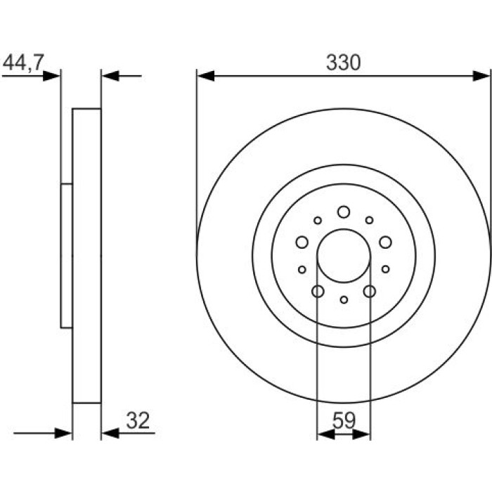 Bosch Bremsscheibe Vorderachse 0 986 479 593 Bosch Bremsscheibe Vorderachse 0 986 479 593