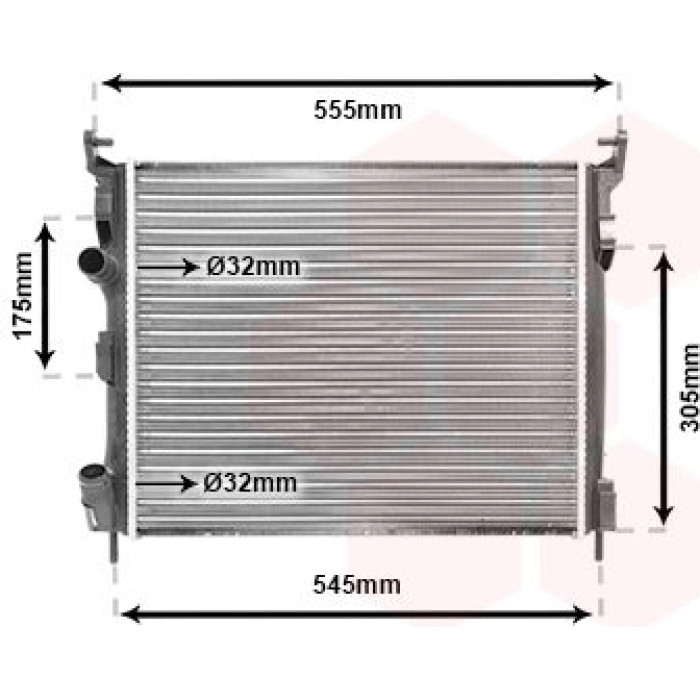Van Wezel Motorkühler 43002326 Van Wezel Motorkühler 43002326
