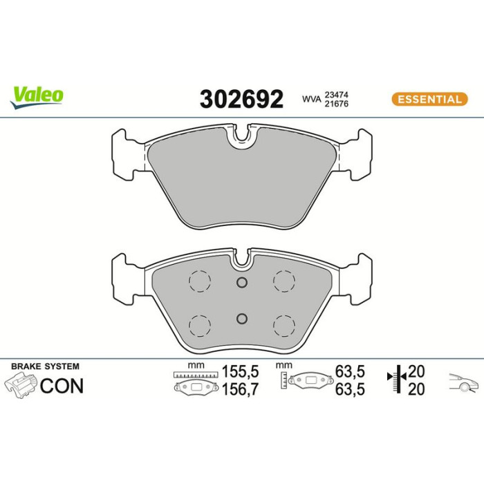 Valeo Bremsbelagsatz 302692