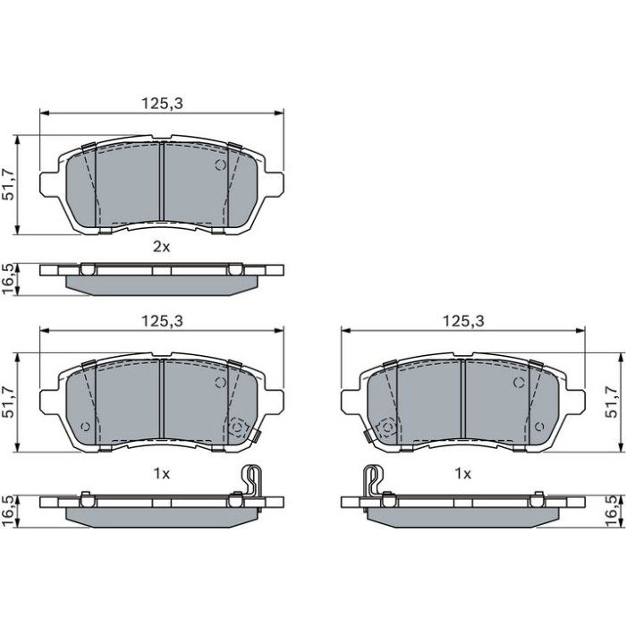 Bosch Bremsbelagsatz 0 986 494 904 Bosch Bremsbelagsatz 0 986 494 904