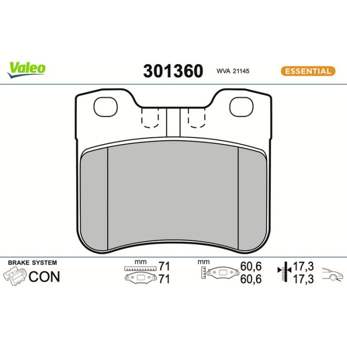 Valeo Bremsbelagsatz 301360