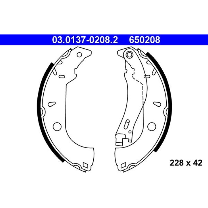 ATE Bremsbacken 03.0137-0208.2 ATE Bremsbacken 03.0137-0208.2