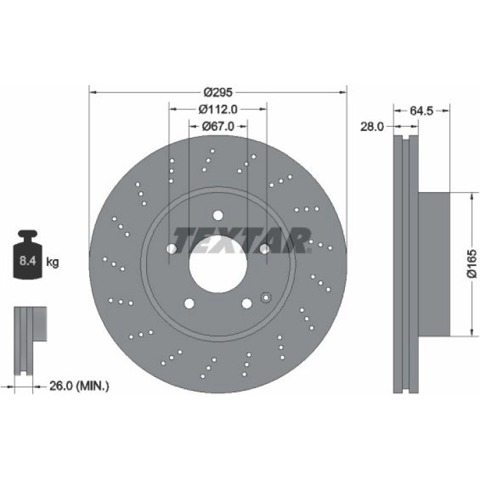 Textar Bremsscheibe 92165005
