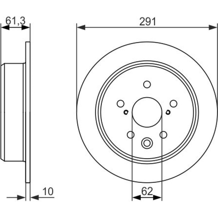 Bosch Bremsscheibe Hinterachse 0 986 479 657 Bosch Bremsscheibe Hinterachse 0 986 479 657
