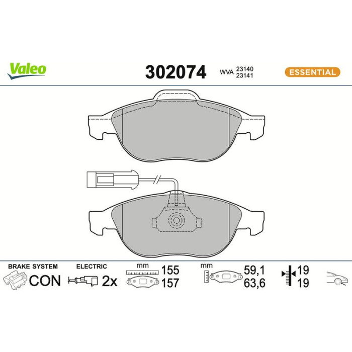 Valeo Bremsbelagsatz 302074