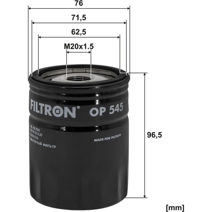 OP 545 Filtron Ölfilter OP 545 OP 545 Filtron Ölfilter OP 545