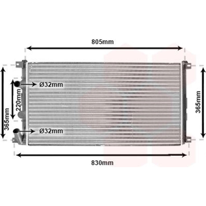 Van Wezel Motorkühler 43002322 Van Wezel Motorkühler 43002322