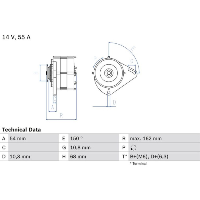 Bosch Lichtmaschine 0 986 039 501 Bosch Lichtmaschine 0 986 039 501