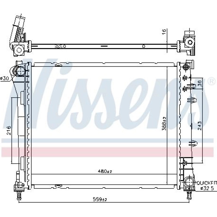 Nissens Wasserkühler PKW 606159 Nissens Wasserkühler PKW 606159