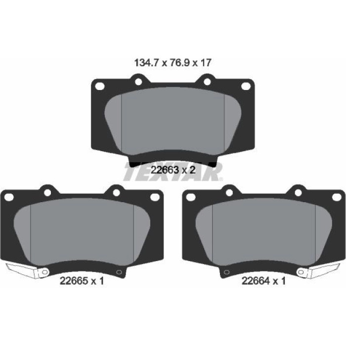 Textar Bremsbelagsatz 2266301 Textar Bremsbelagsatz 2266301