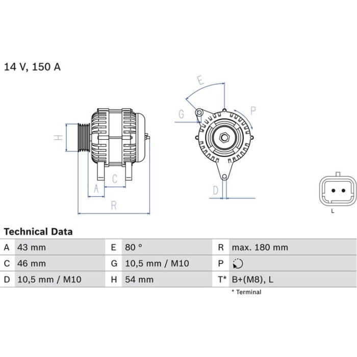 Bosch Lichtmaschine 0 986 046 240 Bosch Lichtmaschine 0 986 046 240