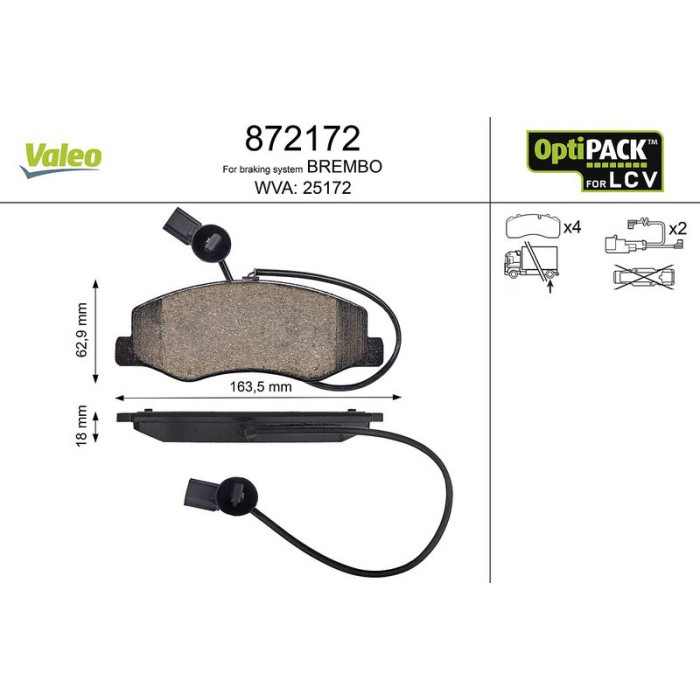 Valeo Bremsbelagsatz 872172