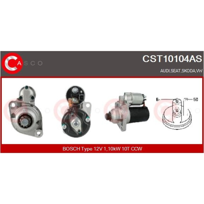 CASCO Anlasser CST10104AS CASCO Anlasser CST10104AS