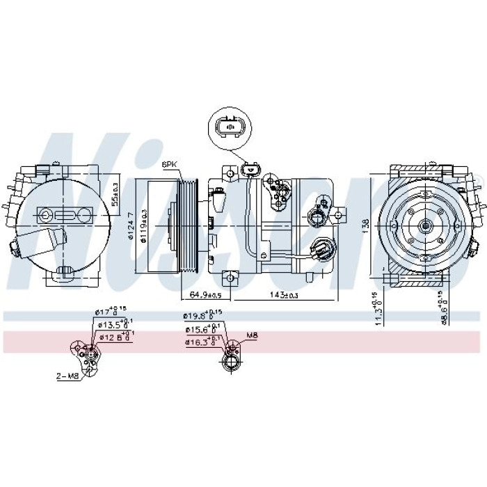 Nissens Klimakompressor PKW 890578 Nissens Klimakompressor PKW 890578
