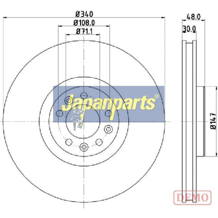Japanparts Bremsscheibe DI-0611C