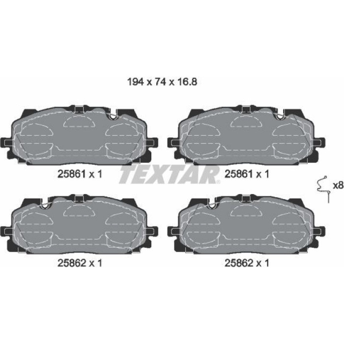 Textar Bremsbelagsatz 2586101