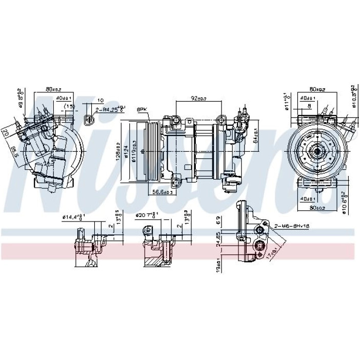 890051 Nissens Klimakompressor PKW 890051