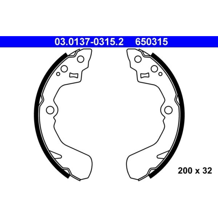 ATE Bremsbackensatz 03.0137-0315.2 ATE Bremsbackensatz 03.0137-0315.2