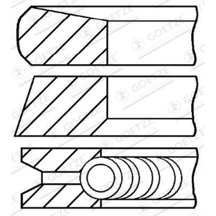 GOETZE ENGINE Kolbenring 08-127400-00 GOETZE ENGINE Kolbenring 08-127400-00
