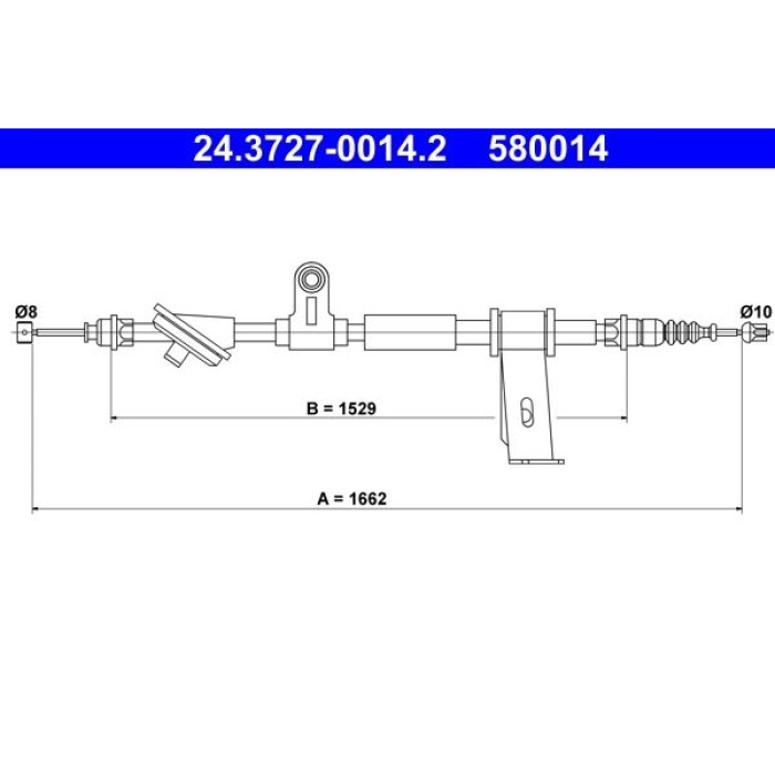 ATE Handbremsseil 24.3727-0014.2 ATE Handbremsseil 24.3727-0014.2